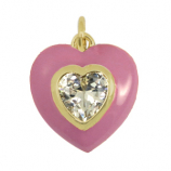 Brass TQ metal charm heart