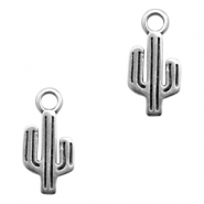 DQ European metal charms cactus Antique Silver (nickel free)