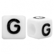 Acrylic letter beads letter G White