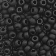 Miyuki seed beads 6/0 Matte Black 6-401f