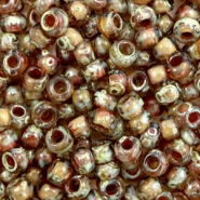 Miyuki seed beads 6/0 Transparent Picasso Light Smoky Topaz 6-4505