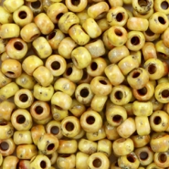 Miyuki seed beads 6/0 Opaque Picasso Yellow 6-4512