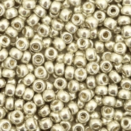 Miyuki seed beads 8/0 Duracoat Galvanized Silver 8-4201