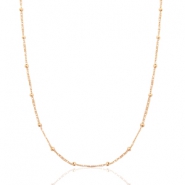 Stainless steel necklaces ball Rose Gold