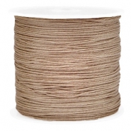 Macram&eacute; bead cord 0.8mm Light brown