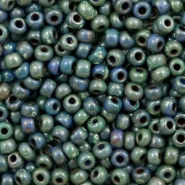 Miyuki seed beads 8/0 Opaque Picasso Dark Teal 8-4516