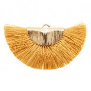 Tassels charm Gold-Honey Brown