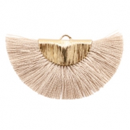 Tassels charm Gold-Misty Grey Rose