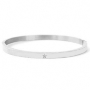 Stainless steel bracelets with star Silver