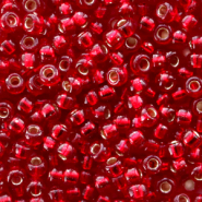 Miyuki seed beads 8/0 Silverlined Ruby 8-11