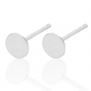 925 Silver findings earpins 5mm Silver