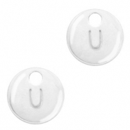Metal charms initial U Antique Silver (nickel free)