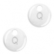 Metal charms initial Q Antique Silver (nickel free)