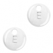 Metal charms initial E Antique Silver (nickel free)