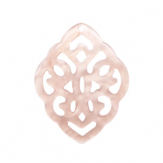 Resin pendants rhombus baroque Delicacy Rose