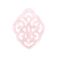 Resin pendants rhombus baroque Powder Pink