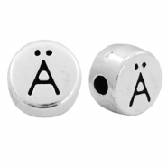 DQ European metal letter beads &Auml; Antique Silver (nickel free)