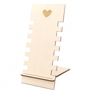 Jewellery display Bamboo "Heart" Natural (natural Bamboo colour)