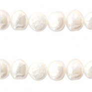 BQ Freshwater pearls nugget round 7mm Natural White