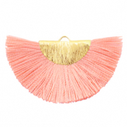 Tassels charm Gold-Burnt Coral Pink