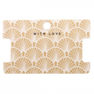Jewellery cards 'with love' Art Deco Brown
