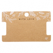 Jewellery cards 'with love' Floral Brown