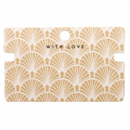 Jewellery cards 'with love' Art Deco Brown