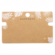 Jewellery cards 'musthave' Leaves Brown