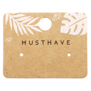 Jewellery cards 'musthave' Leaves Brown