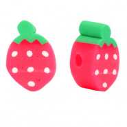 Polymer beads strawberry Red-Green