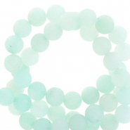 Natural stone beads Quartz 8mm matt Turquoise green