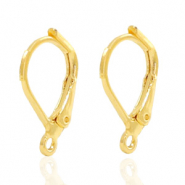 Findings TQ metal earrings closable Gold