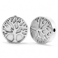 Hematite beads tree of life 10mm Silver Grey