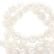 Super Polaris beads round 8 mm Bianco White