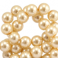 Top quality Glass pearls 8 mm Rich Gold