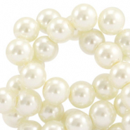 Top quality Glass pearls 8 mm Off White