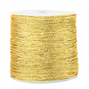 Macram&eacute; bead cord metallic 0.5mm Cornsilk Gold