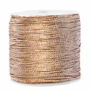 Macram&eacute; bead cord metallic 0.5mm Ivory Cream Taupe
