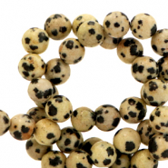 Natural stone beads Dalmatian Stone 8mm Elm Grey-Greige