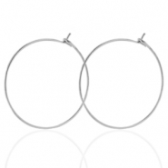 Stainless steel earrings 25mm Silver