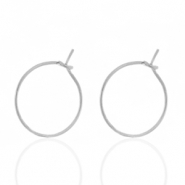 Stainless steel earrings 15mm Silver