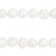 BQ Freshwater pearls nugget round 7-8mm Naturel White