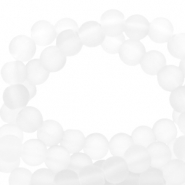 6 mm glass beads matt White