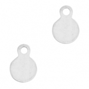 925 Silver charms 4mm Silver