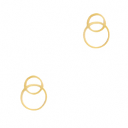 Stainless steel charms / connector rings Gold