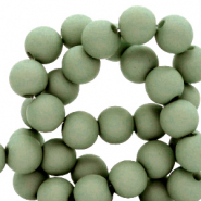 6 mm acrylic beads Basil Green
