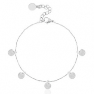 Stainless steel bracelets coins Silver