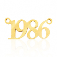 Stainless steel charms/connector year 1986 Gold