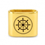 DQ European metal sliders steering wheel Mix & Match Gold (nickel free)