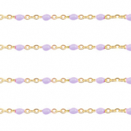 Stainless steel findings belcher chain 1mm Grapevine Purple-Gold